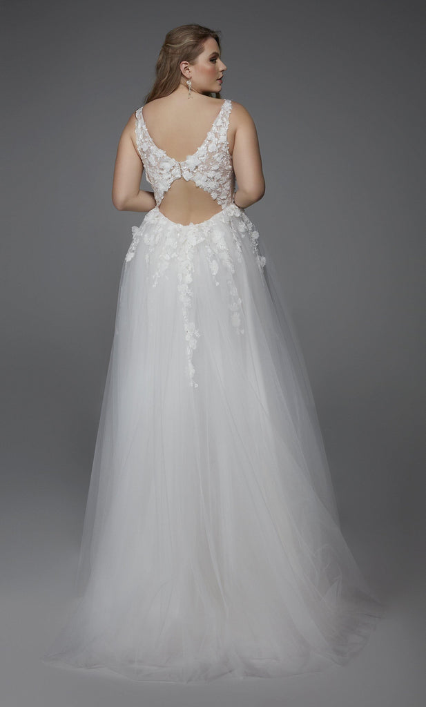 Alyce Paris A-Line Grad Dress: 60894, Diamond White Solid